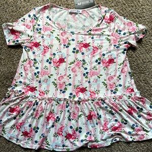 NWT floral soft top
